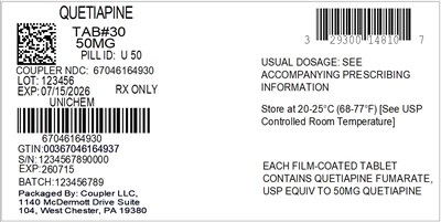 Label (29300 148 10 Quetiapine 50mg 67046 1649 30)
